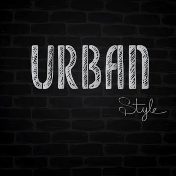 Urban word, vector background Stock Illustration
