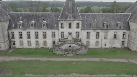Urbex drone video of a catle Stock Footage 305266933