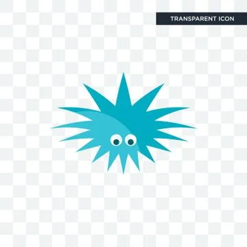 Urchin vector icon isolated on transparent background, urchin logo design Stock Illustration