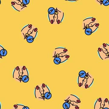Ureteroscopy urology vector seamless pattern Stockillustratie