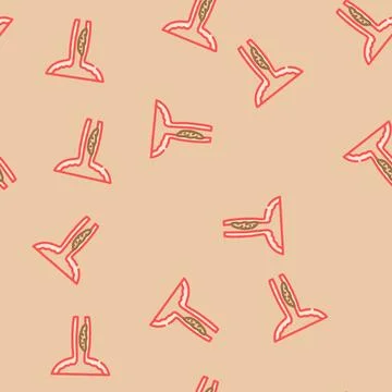Urethral stricture urology vector seamless pattern Stock Illustration