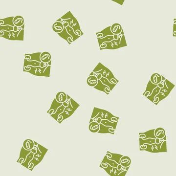 Urethritis urology glyph seamless pattern Stock Illustration