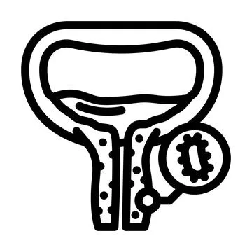 Urethritis urology line icon vector illustration 스톡 일러스트