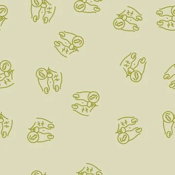 Urethritis urology line seamless pattern Stock Illustration