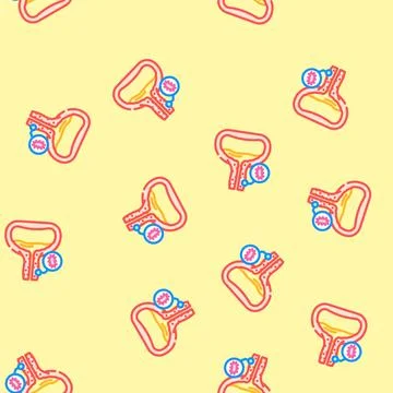 Urethritis urology vector seamless pattern Stock Illustration
