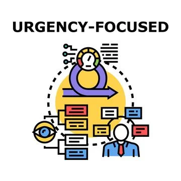 Urgency focused agile project management developing process Stock Illustration
