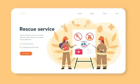 Urgency rescuer help web banner or landing page. Ambulance 스톡 일러스트