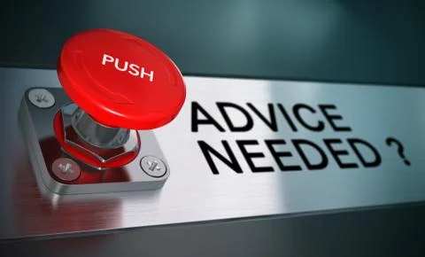 Urgent Advice, Problem Solving Illustrazione stock