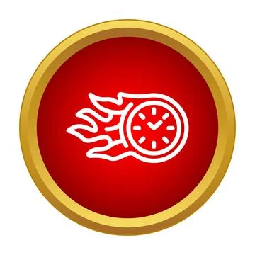Urgent clock icon showing time running out Stock Illustration