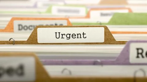 Urgent Concept on File Label Stock Illustration