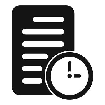 Urgent document icon simple vector. Late work online Illustrazione stock