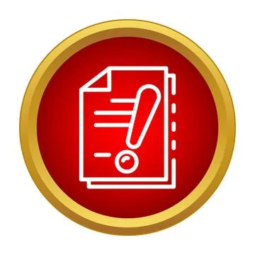 Urgent document notification icon showing important alert 스톡 일러스트