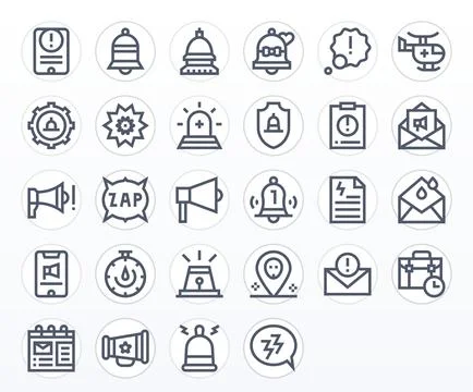 Urgent Exclusive Vector Set featuring 28 Bold Line Display Perfect 64x64 Icon Stock Illustration
