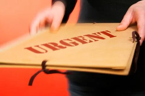 Urgent File Foto stock