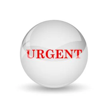 Urgent icon. internet button on white background.. Stock Illustration