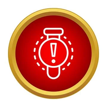 Urgent notification icon showing alert or warning Stock Illustration