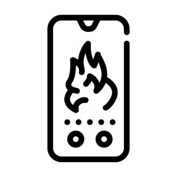 Urgent question and calling to call center line icon vector illustration Stock Illustration