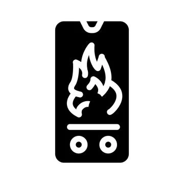 Urgent question and calling to call center glyph icon vector illustration Illustrazione stock