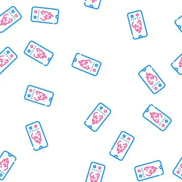 Urgent question and calling to call center vector seamless pattern Stock Illustration