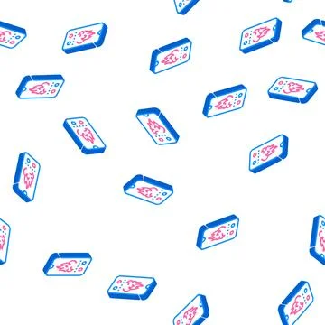 Urgent question and calling to call center isometric icon seamless pattern Illustrazione stock