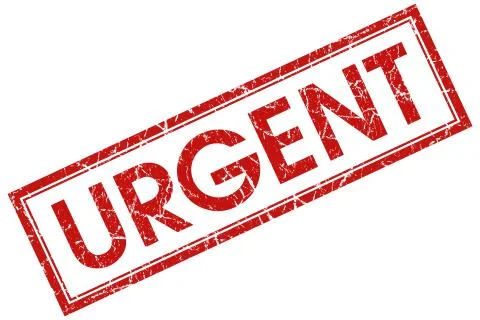 Urgent red square stamp Stock Illustration