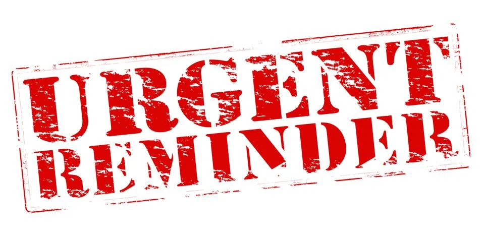 Urgent reminder Stock Illustration