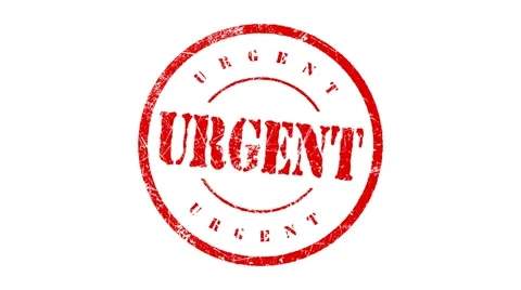 URGENT stamp Stock Footage 1044410