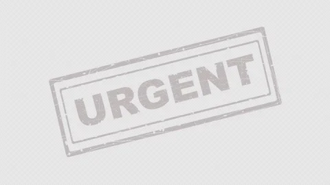 Urgent text rubber stamp animation Stock Footage 331941328
