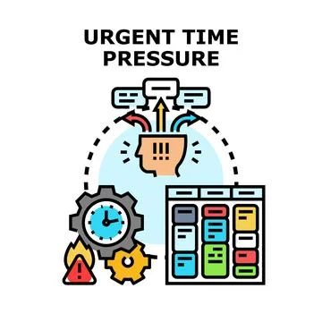 Urgent time pressure task management problem solving 库存插图
