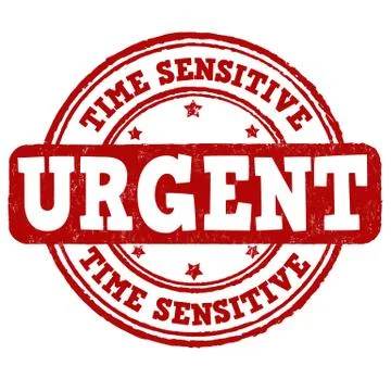 Urgent, time sensitive stamp Stock Illustration