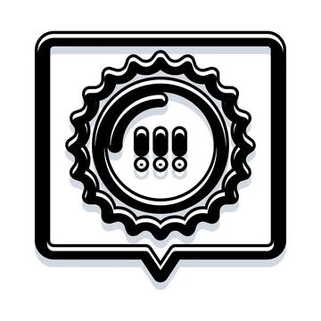 Urgent warning notification symbol in speech bubble 스톡 일러스트