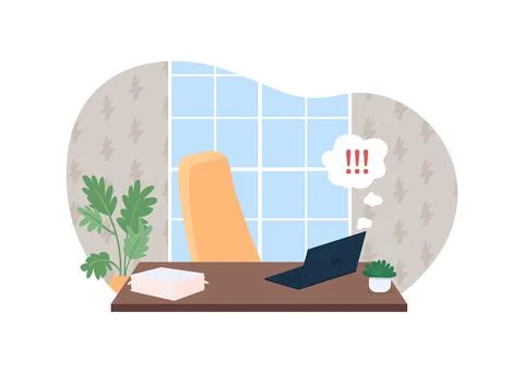 Urgent work 2D vector web banner, poster Stock Illustration