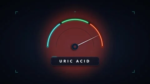 Uric acid level gauge indicator animation: medical health diagnostic concep.. Stock Footage 337555096