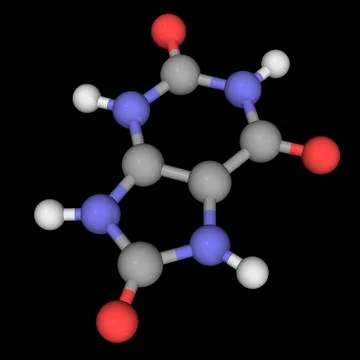 Uric acid molecule Stock Illustration