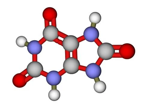 Uric acid molecule Stock Illustration