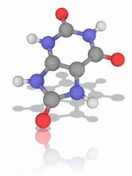 Uric acid organic compound molecule Stock Illustration