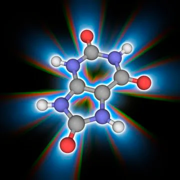 Uric acid organic compound molecule Stock Illustration