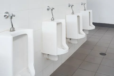 Urinal Tile Wall 库存照片