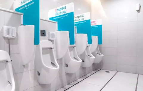 Urinal with wall extension 스톡 사진