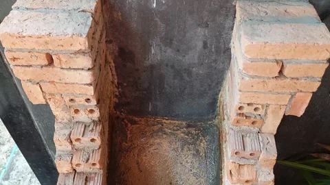 Urinals made from bricks Stock Footage 263113887