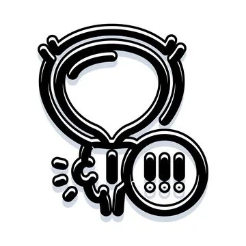 Urinary bladder leaking problem with exclamation mark Illustrazione stock