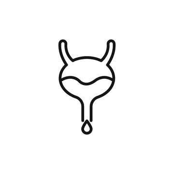 Urinary bladder logo sign vector outline Stock Illustration
