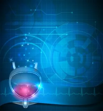 Urinary bladder treatment abstract background Stock Illustration