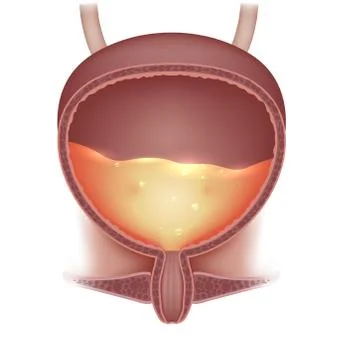 Urinary bladder with urine Stock Illustration
