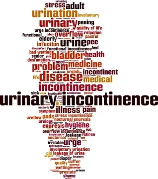 Urinary incontinence word cloud 库存插图