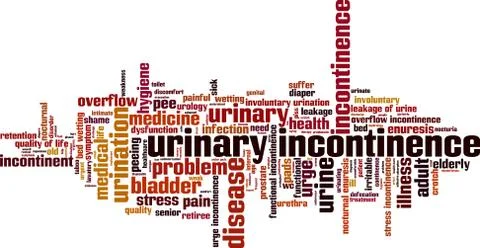 Urinary incontinence word cloud Stock Illustration