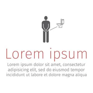 Urinary retention line icon Stock Illustration