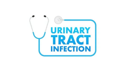 Urinary Tract Infection Animated Logo with Stethoscope on White and Green Screen Stock Footage 312398882