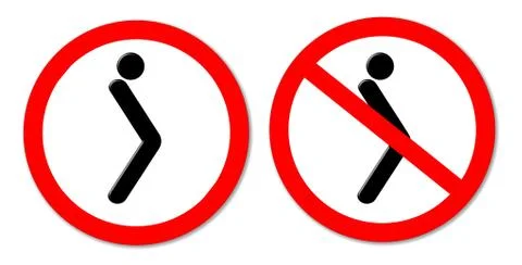 Urinating signs Stock Photos
