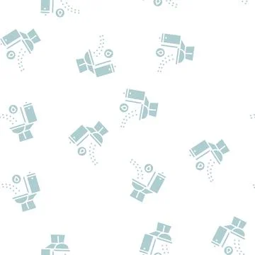 Urination with blood glyph seamless pattern Stock Illustration